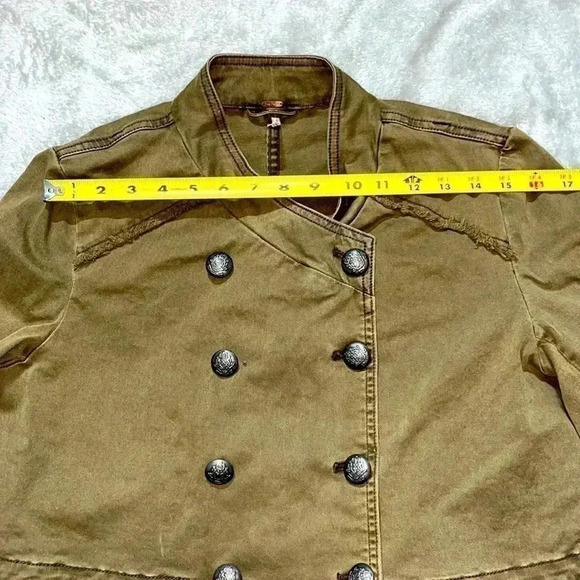 Free People Women's Military Moto Jacket Raw Hem Size Small - Picture 8 of 12